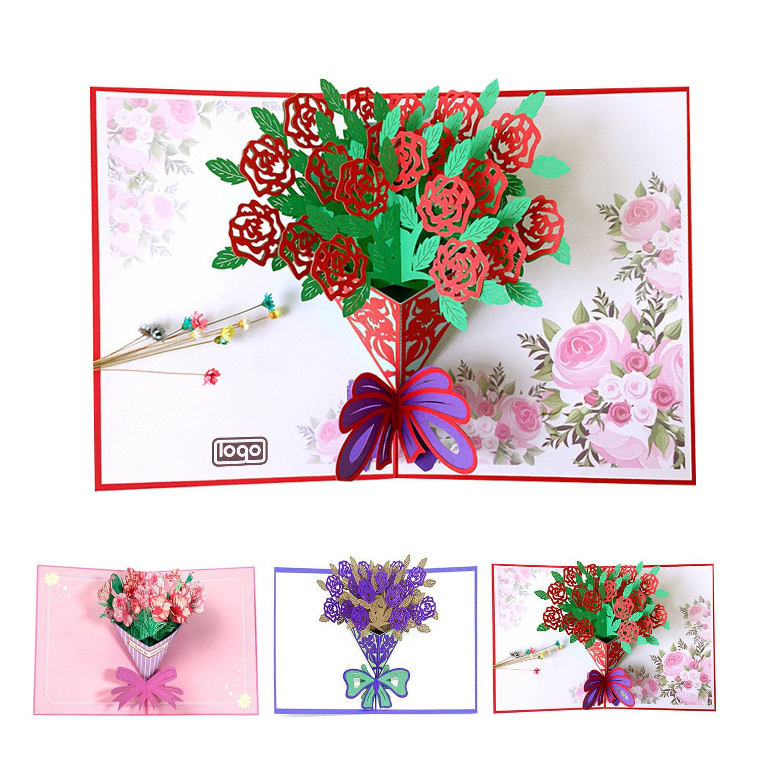 3D Pop-Up Flower Card for Teacher's Day, Birthday Gift 1