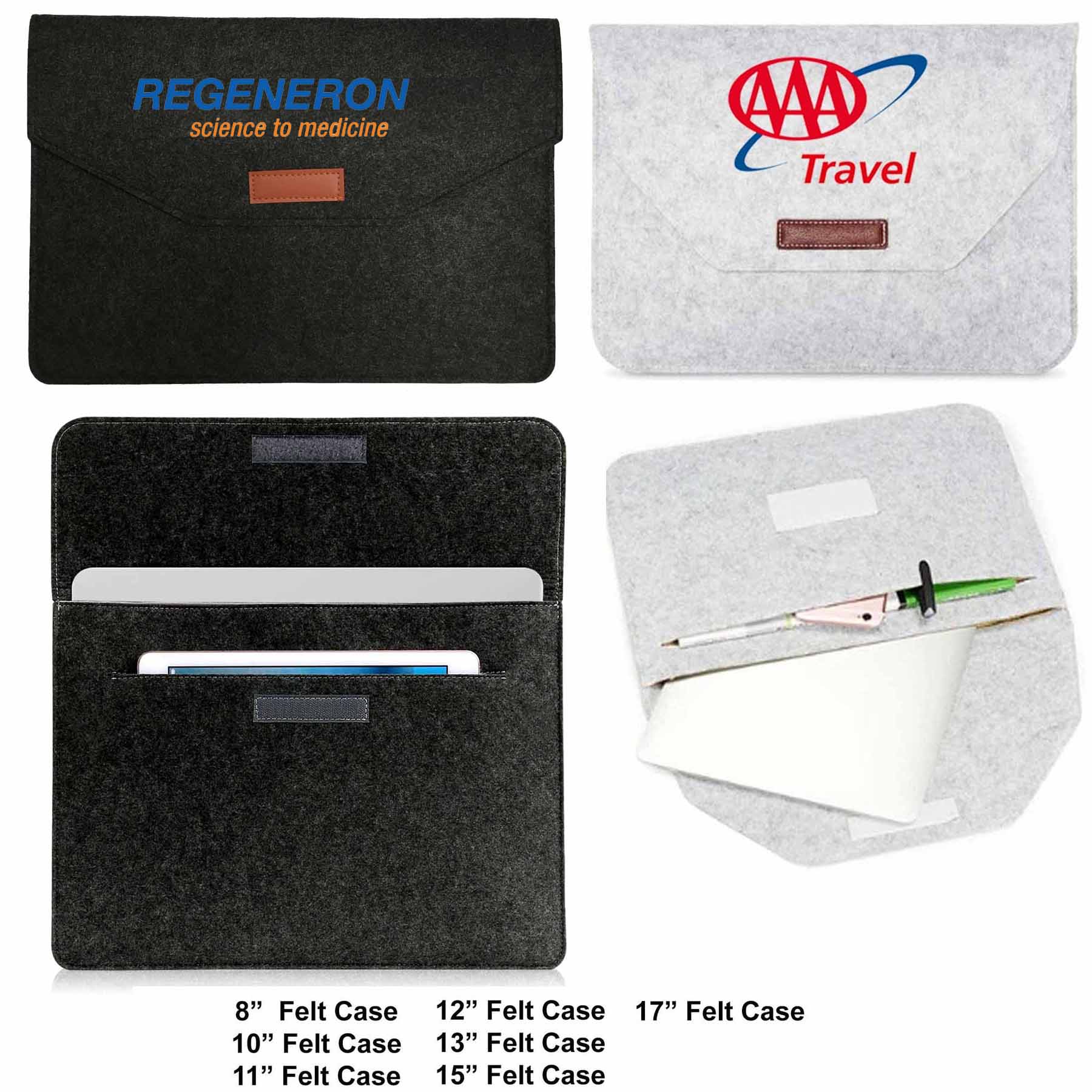 iBank® 9 -17 inch Felt Tablet Sleeve Bag Carrying Case Slim Tablet Sleeve 2