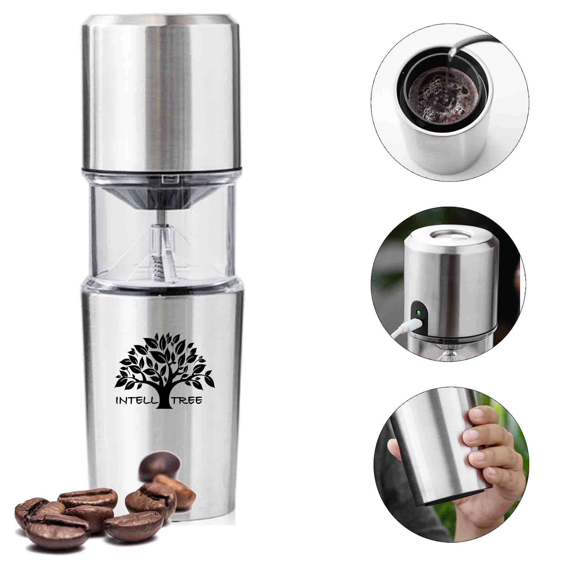 Portable Electric Burr Coffee Bean Grinder With Cup 2