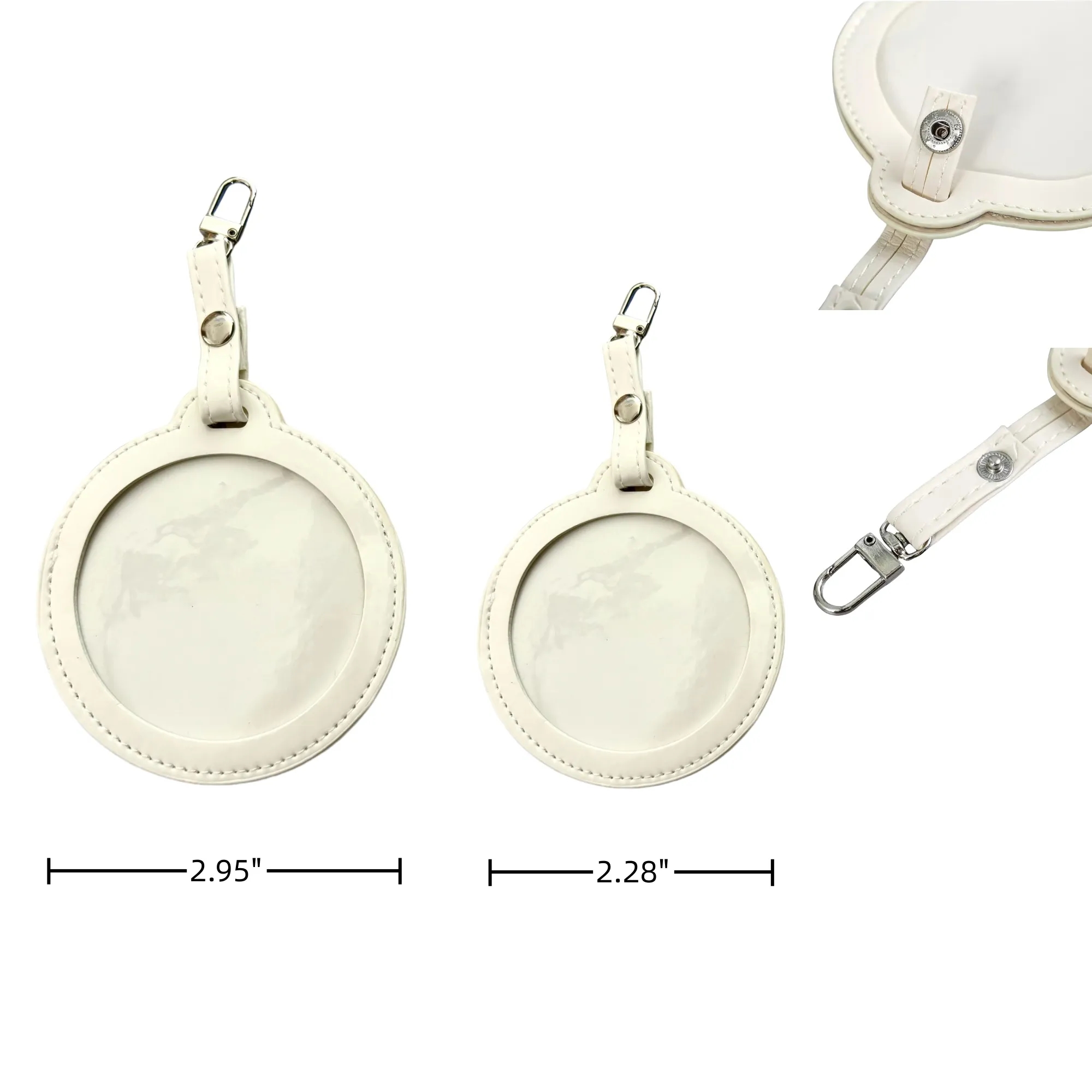 Leather Pin Badge Clip Cover 3in Display Logo Event Promo 2