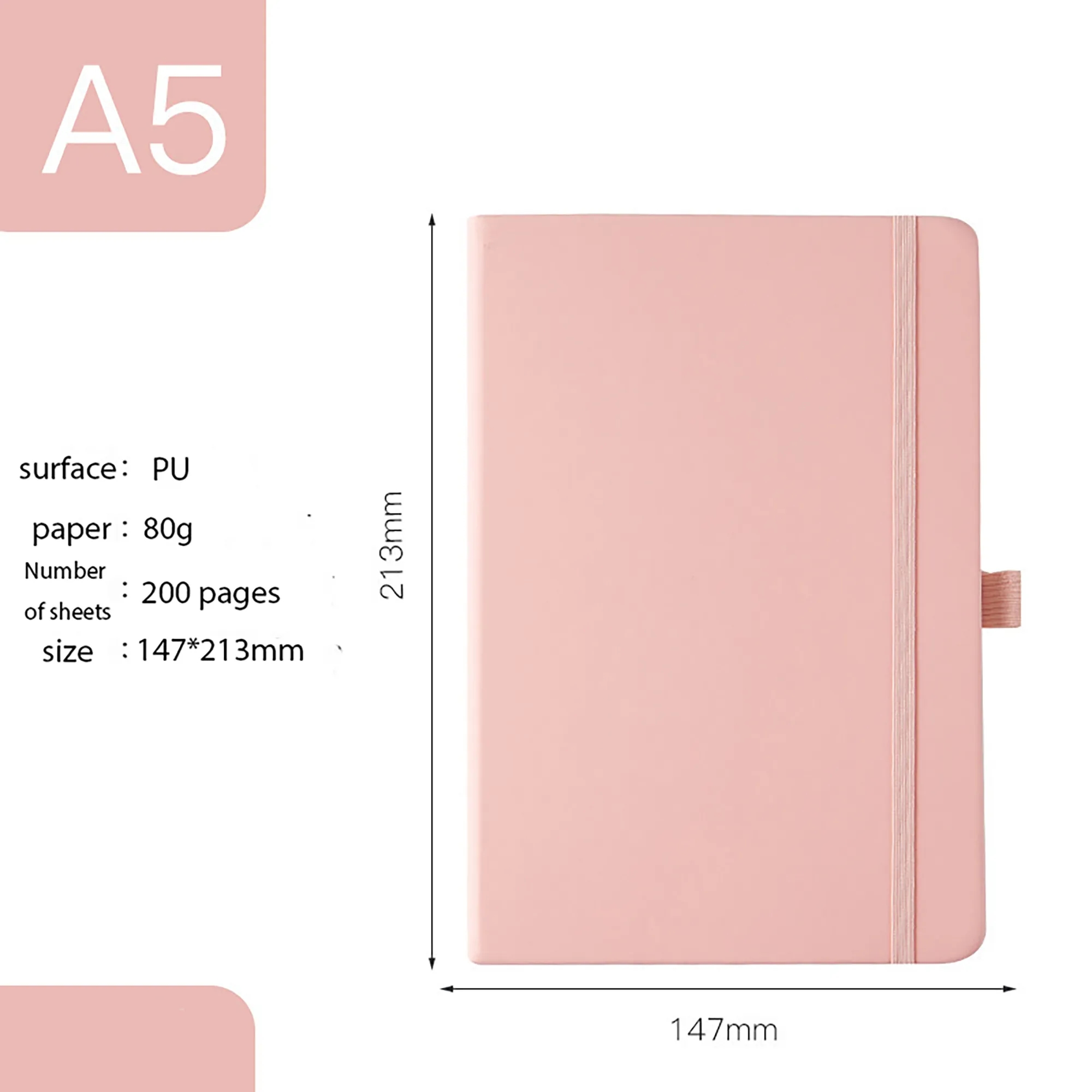 A5 Strap Notebook MOQ 50PCS 11