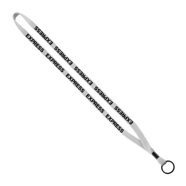 1/2" Cotton Lanyard with Metal Crimp & Split-Ring 35