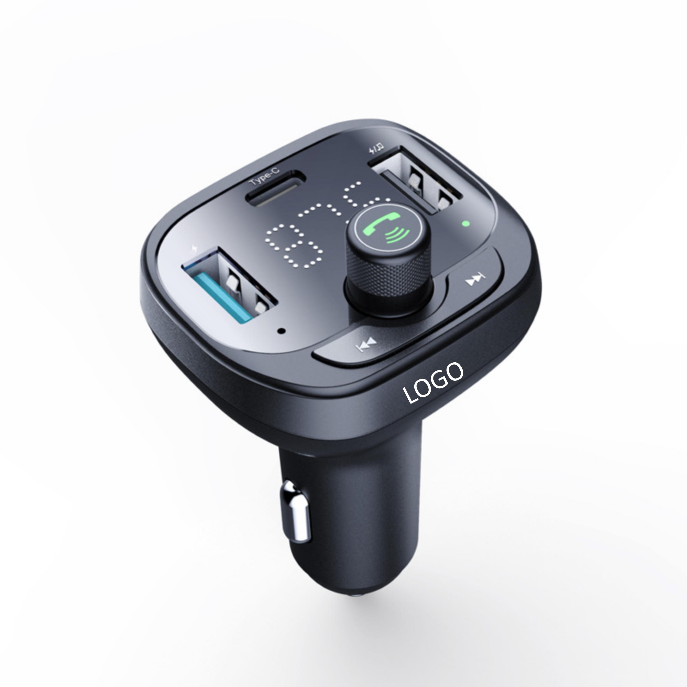 Multifunctional car charger with 5.0 Bluetooth music player 2