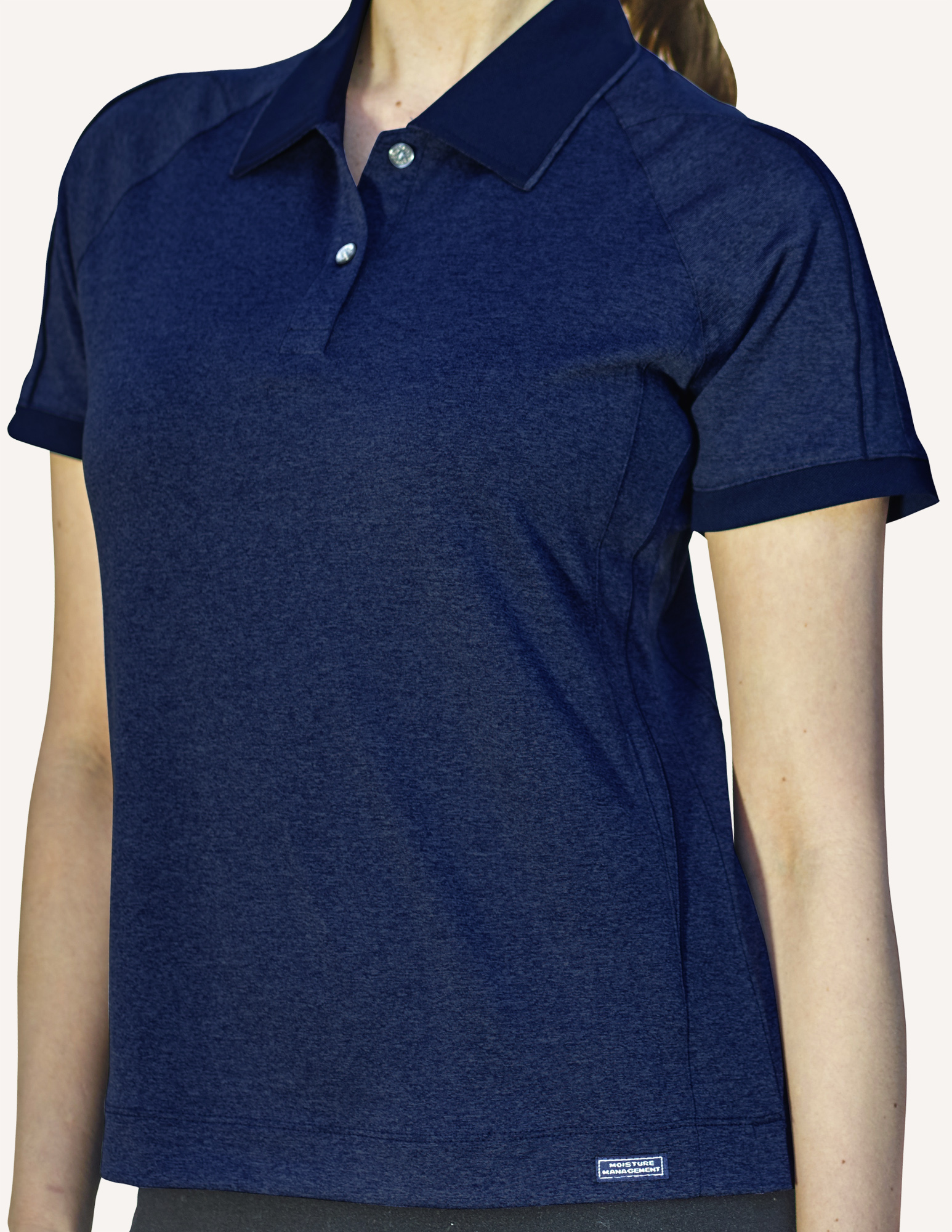 Ladies Heathaway Micro Double Dye Knit Polo Shirt 4
