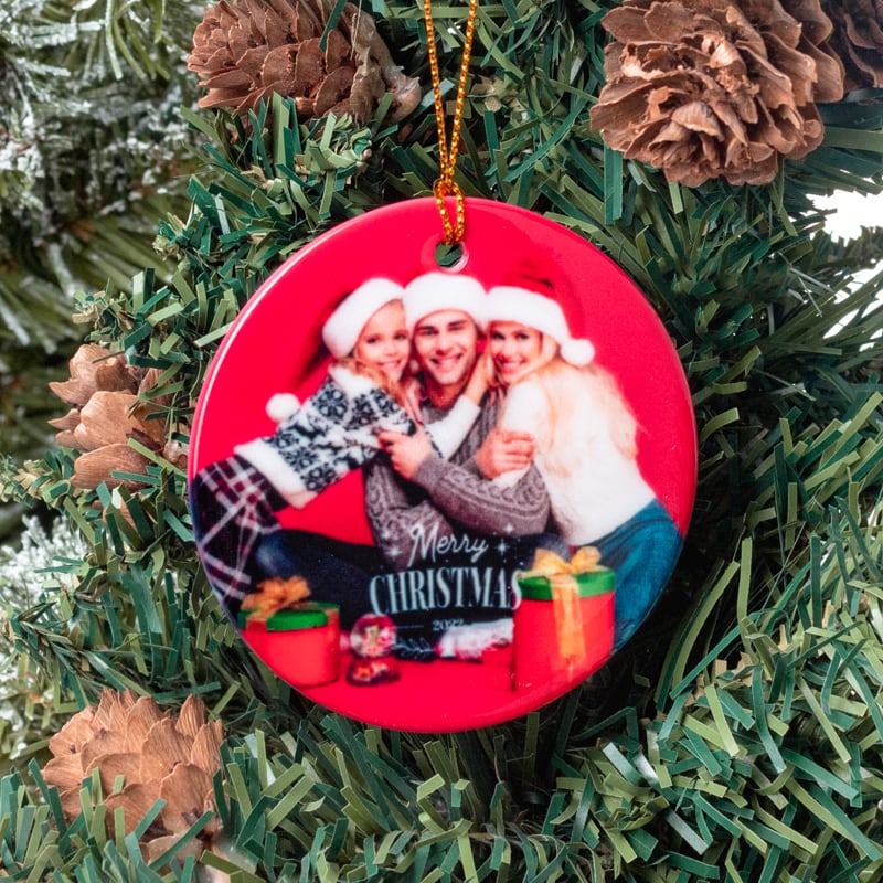 Full Color Ceramic Christmas Ornament 16