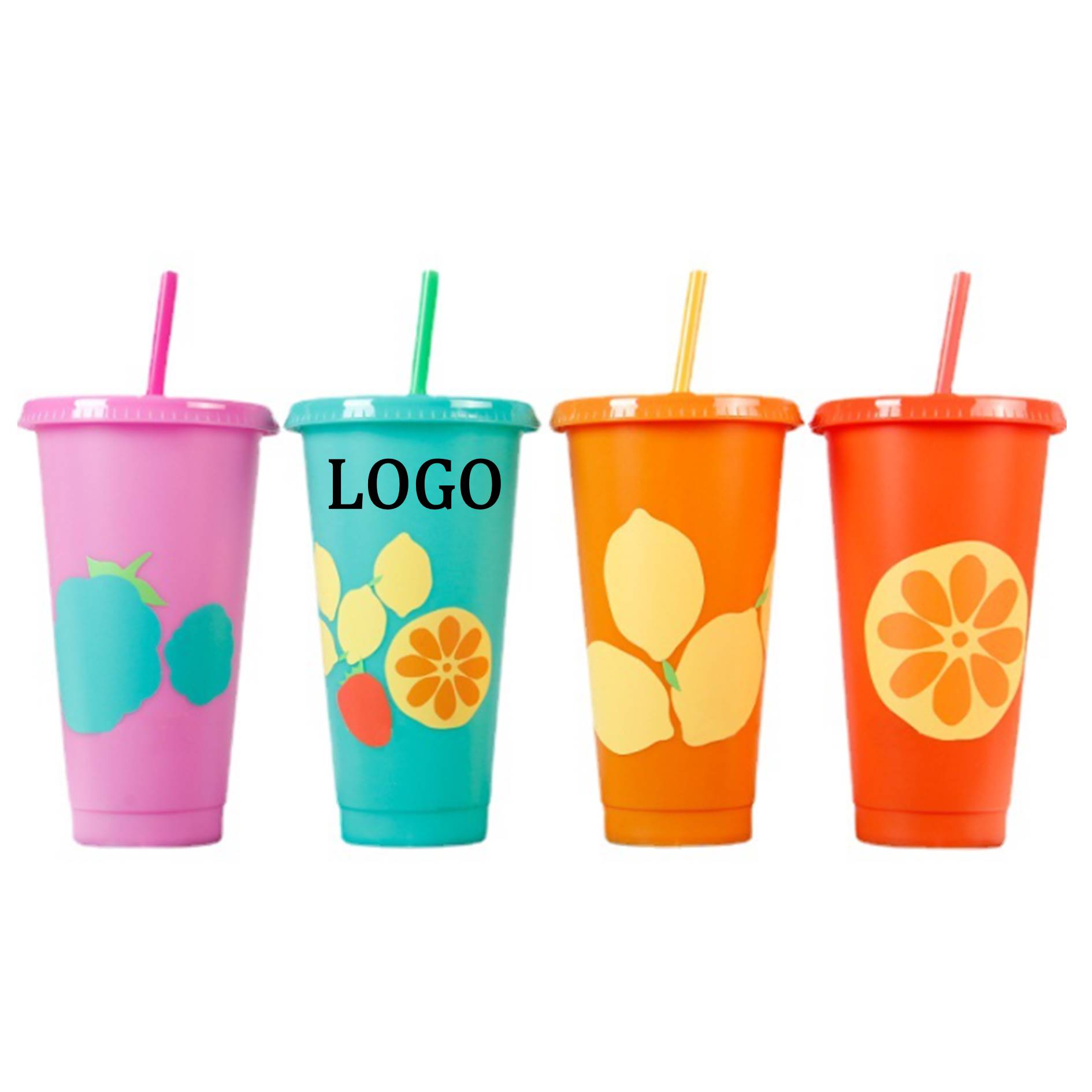 24 Oz. Mood Color Change Plastic Cup w/Lid 4