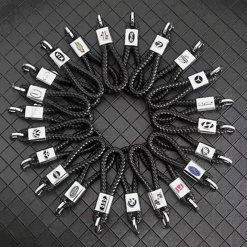 Braided Leatherette Auto Logo Key Chain 7