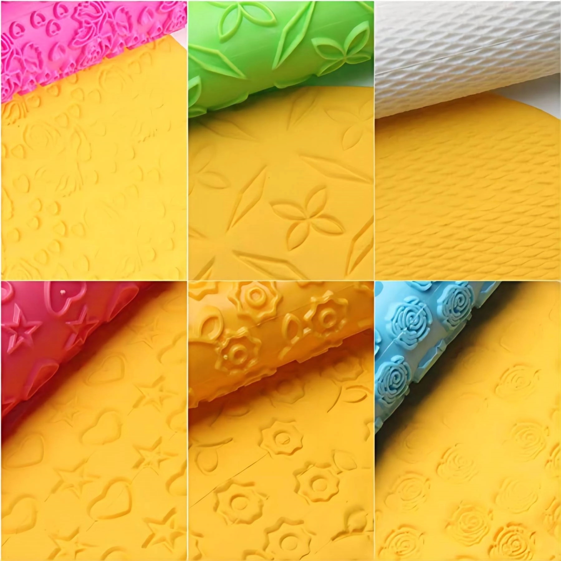 Silicone Cake Decorating Embossed Rolling Pins 3