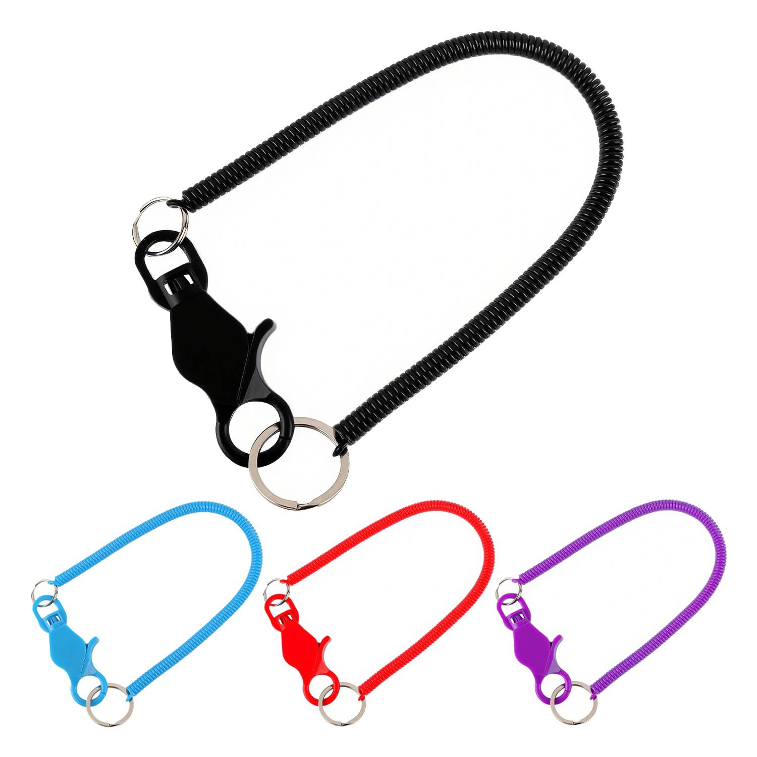 Plastic Spring Rope Coiled Keychain 7