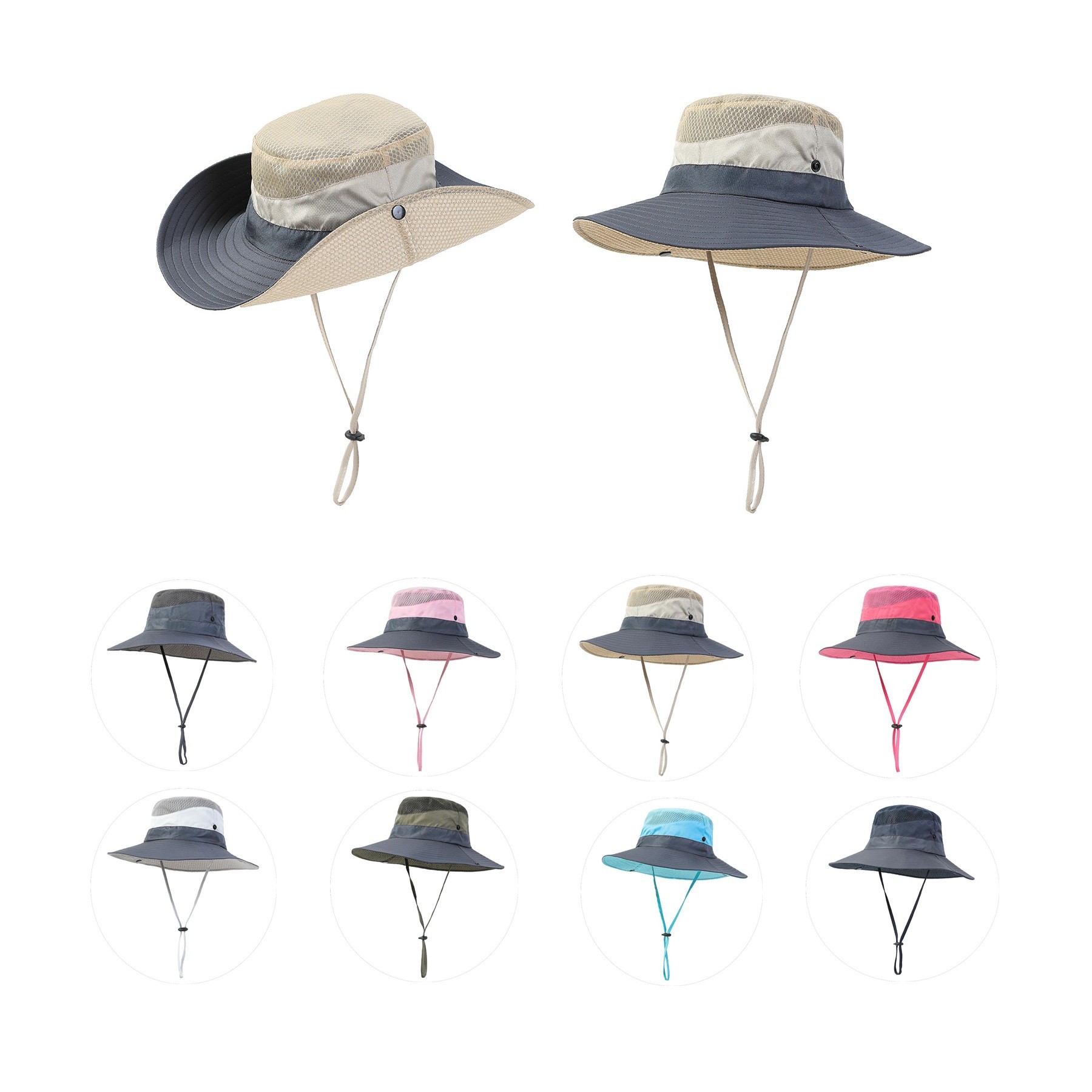 Wide Brim Bucket Hat