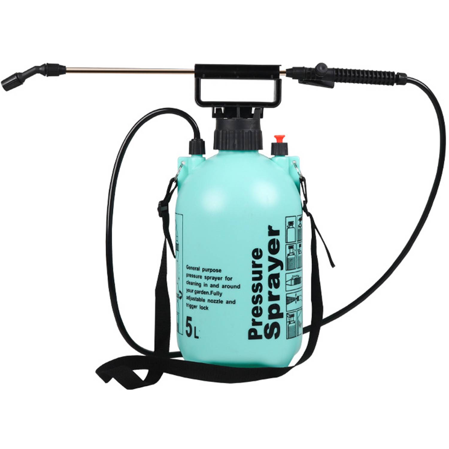 1 Gallon Plastic Garden Pump Sprayer w/ Shoulder Strap 6