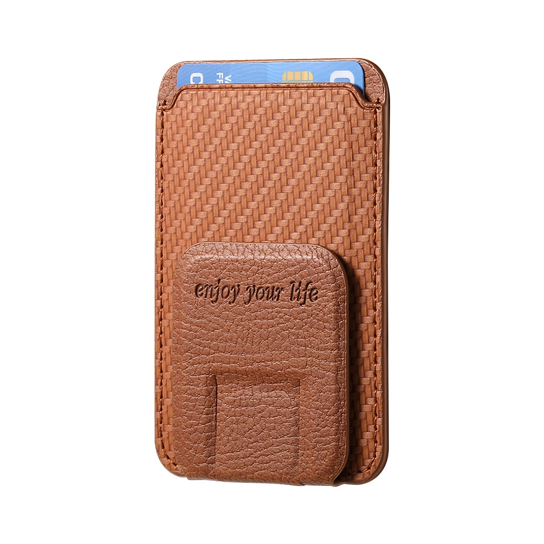 Multi-Functional Carbon Fiber Phone Holder Card Case 6