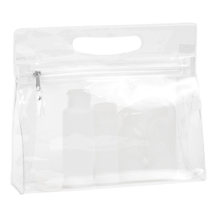 9-1/2" W x 8-1/4"H - "Bermuda" Vinyl Travel Pouch with Zipper 22
