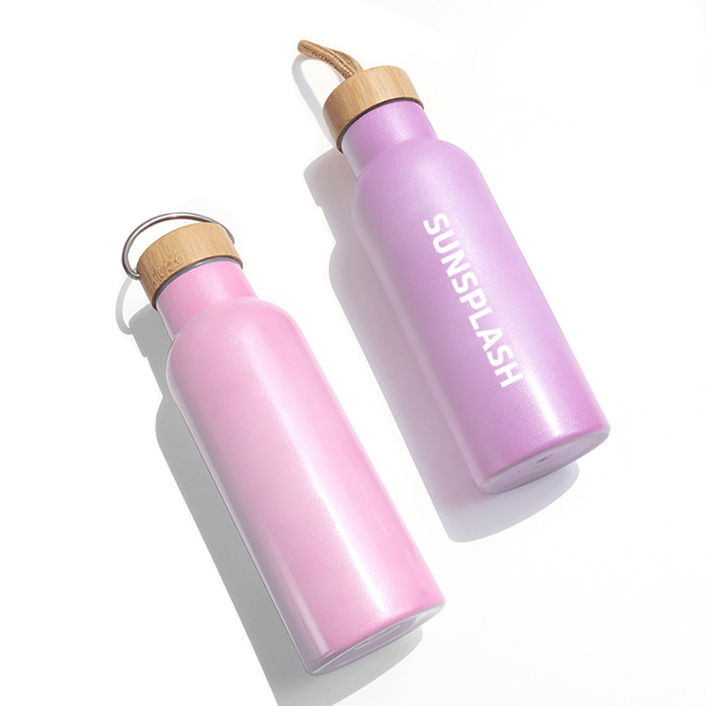 17Oz Stainless Steel Mugs with Bamboo Lid Vacuum Bottles 1