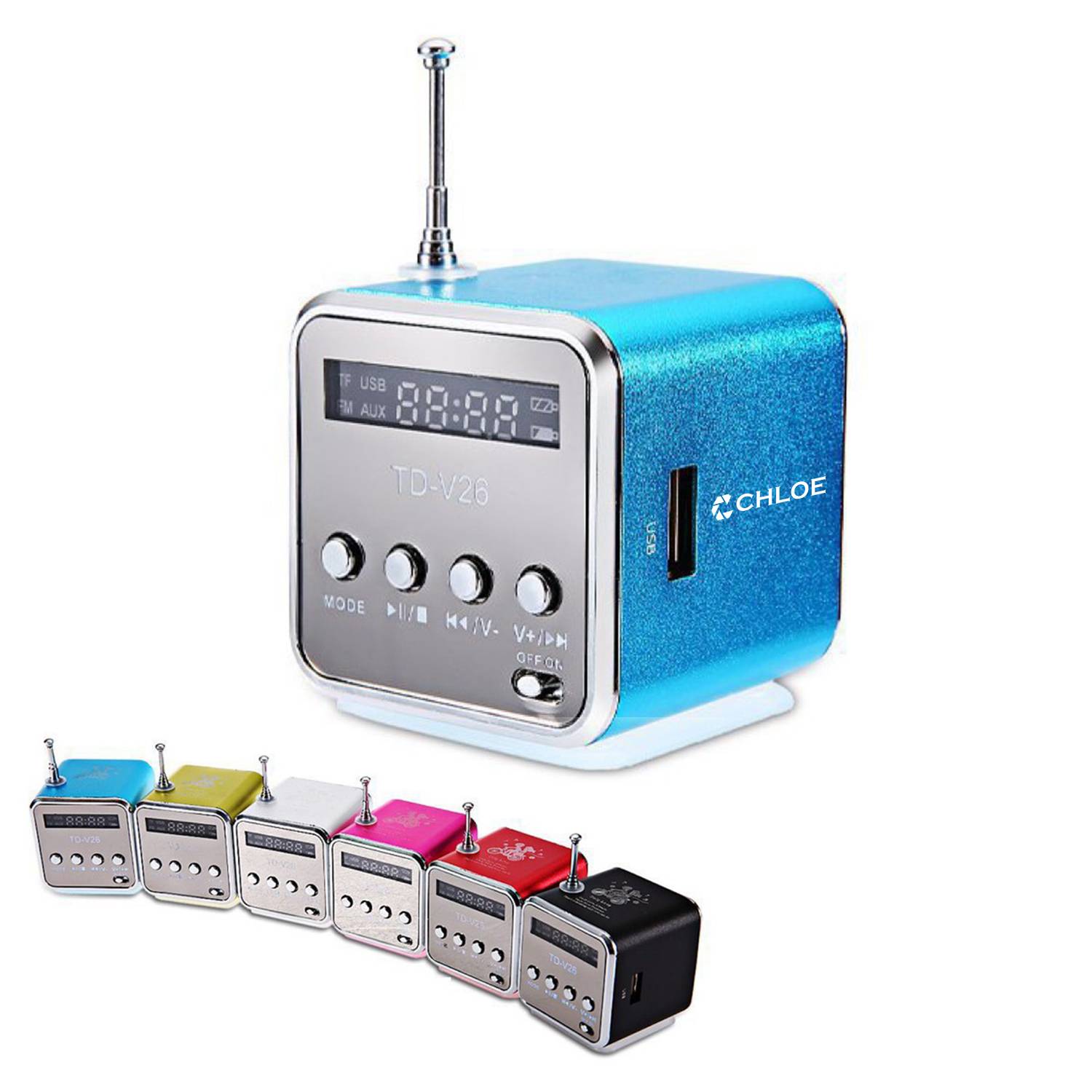 Mini Digital Music Radio Audio Stereo Player Speaker 2