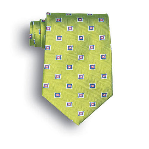 Lime Green Vasari Polyester Tie 2