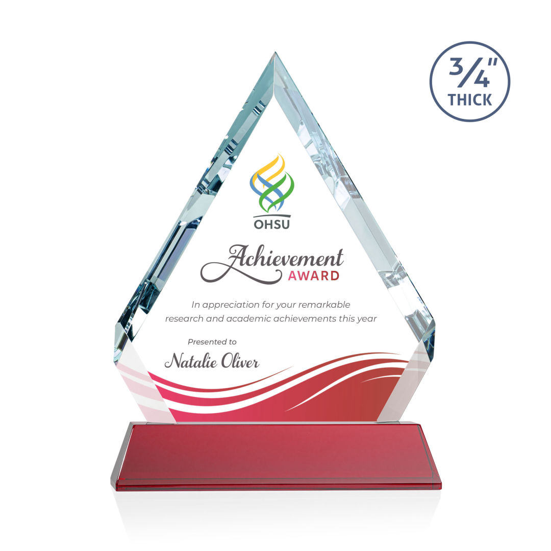 Apex VividPrint™ Award on Newhaven Base - Red 3