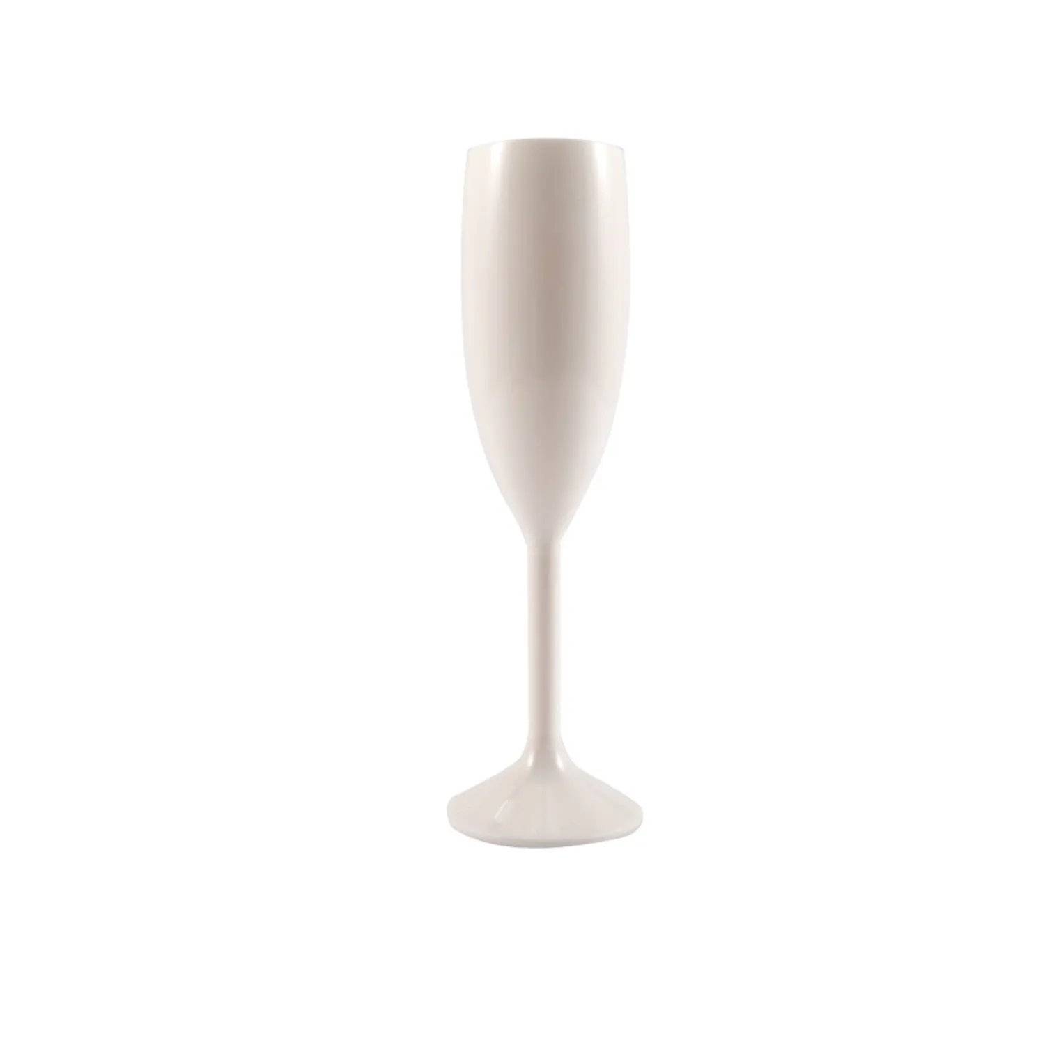 Acrylic High Clear/White Champagne Glass 4