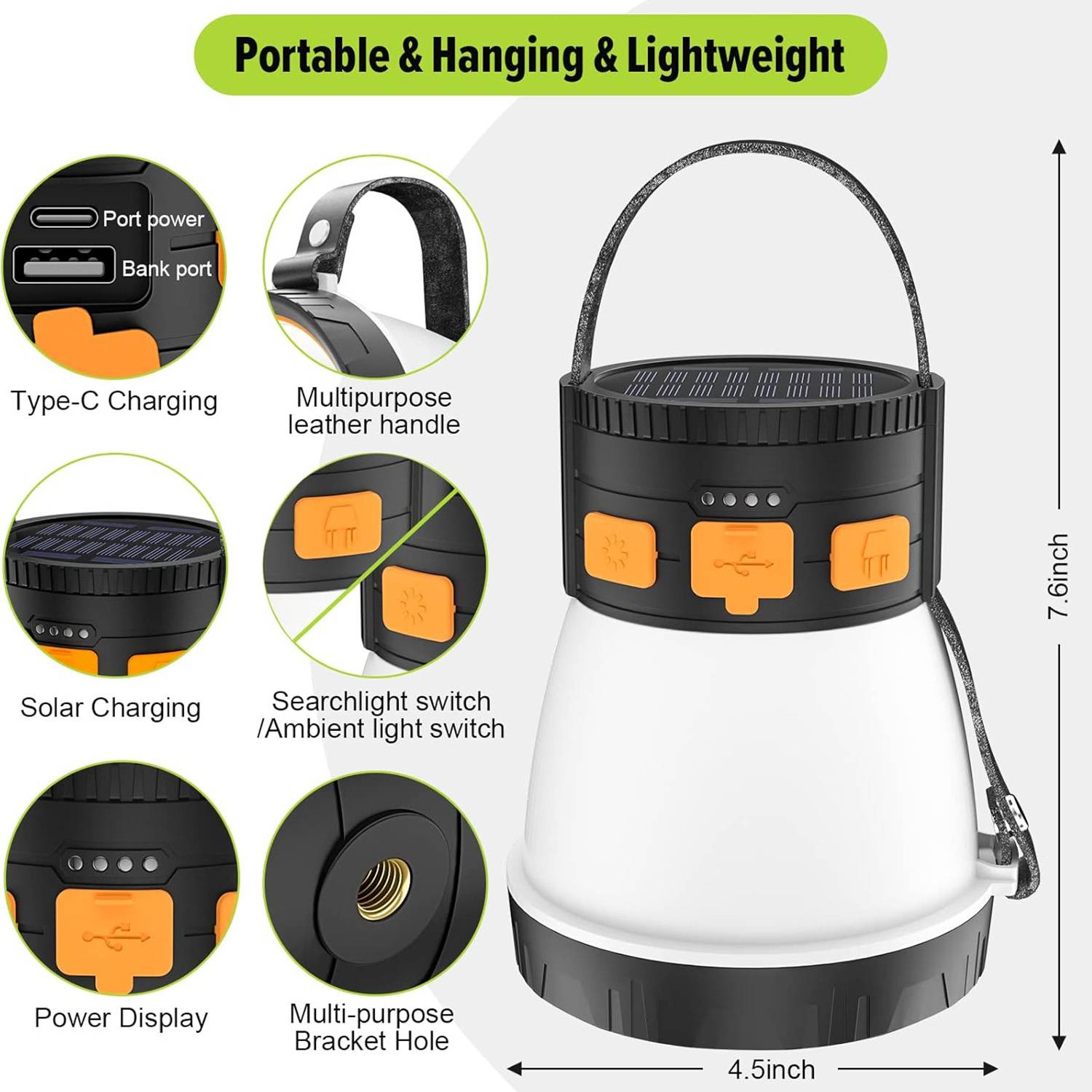 Solar Rechargeable LED Camping Lanterns 4
