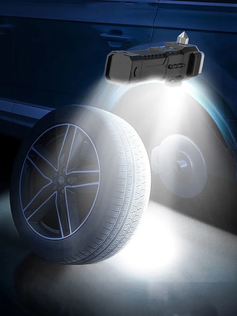 Multifunction Car Escape Tool w/LED Flashlight and Powerbank 5