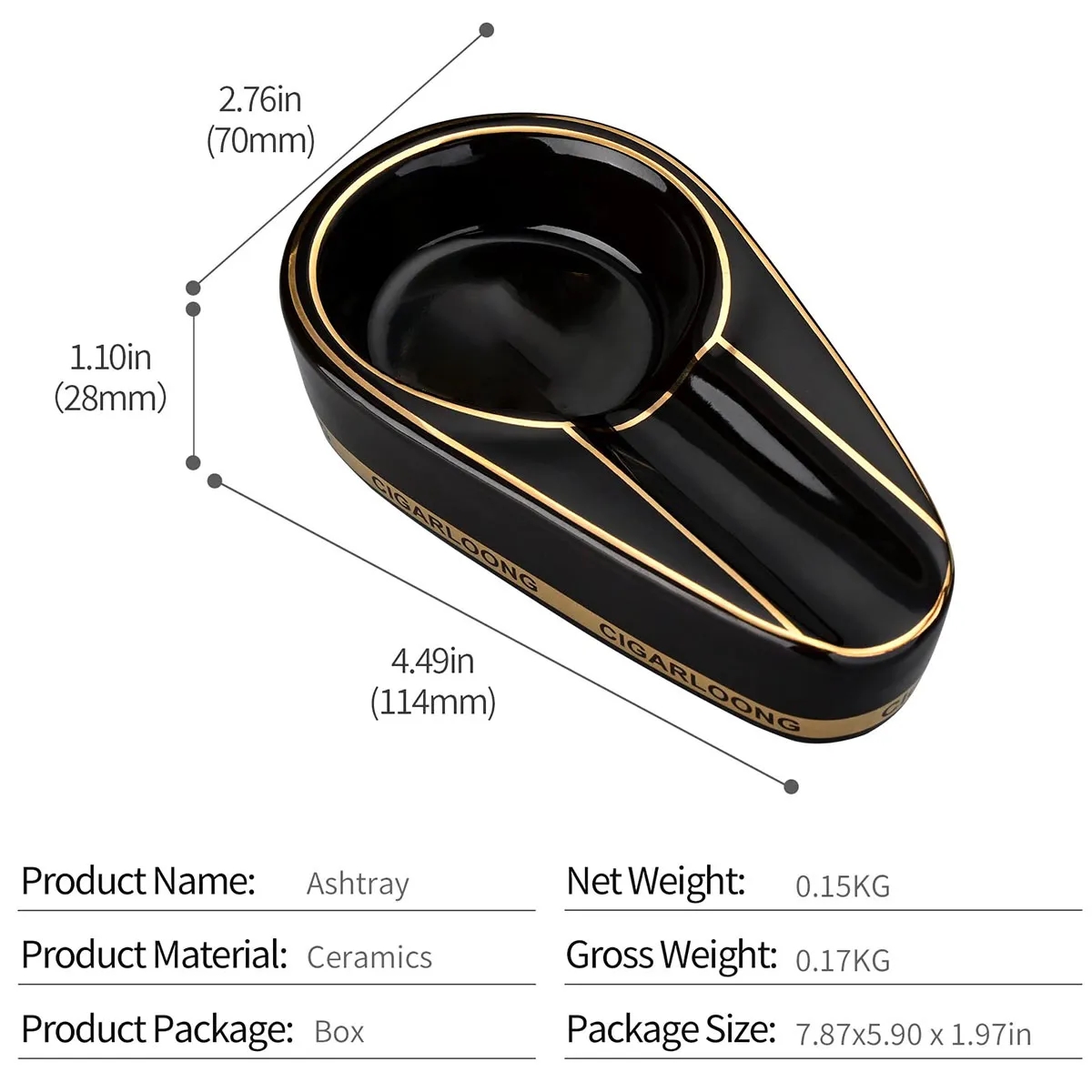 Ashtray for Single Cigar 5