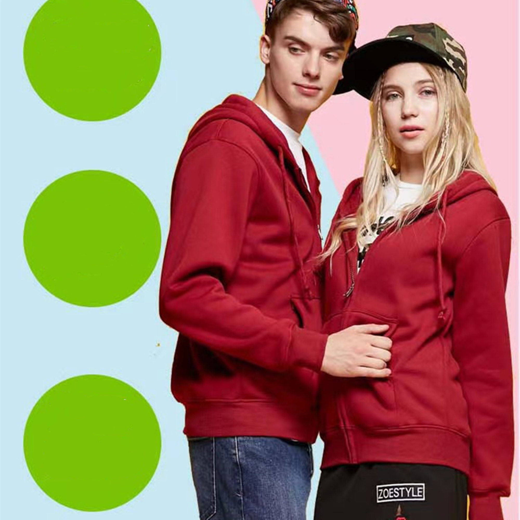 Full-Zip Hooded Fleece Sweatshirt, custom hoodie or sweatshirt with logo imprint 4