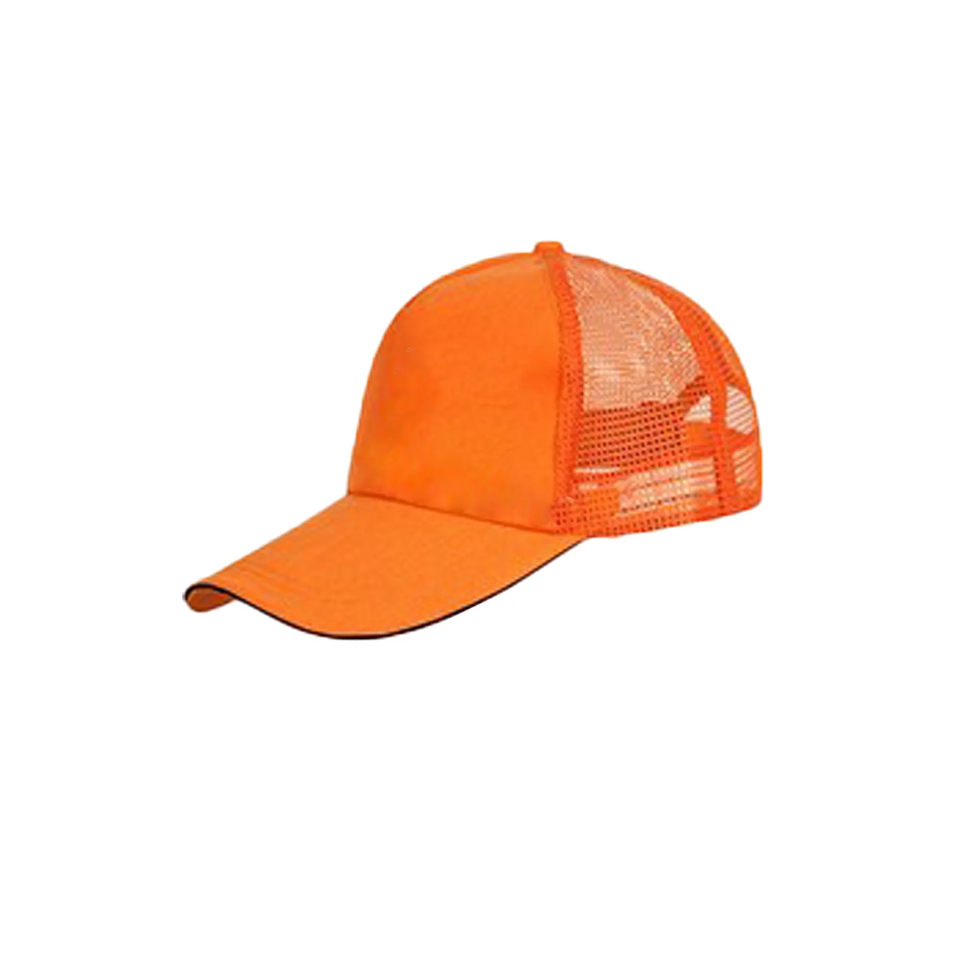 MOQ10 Poly Cotton Baseball Cap WIth Mesh 6