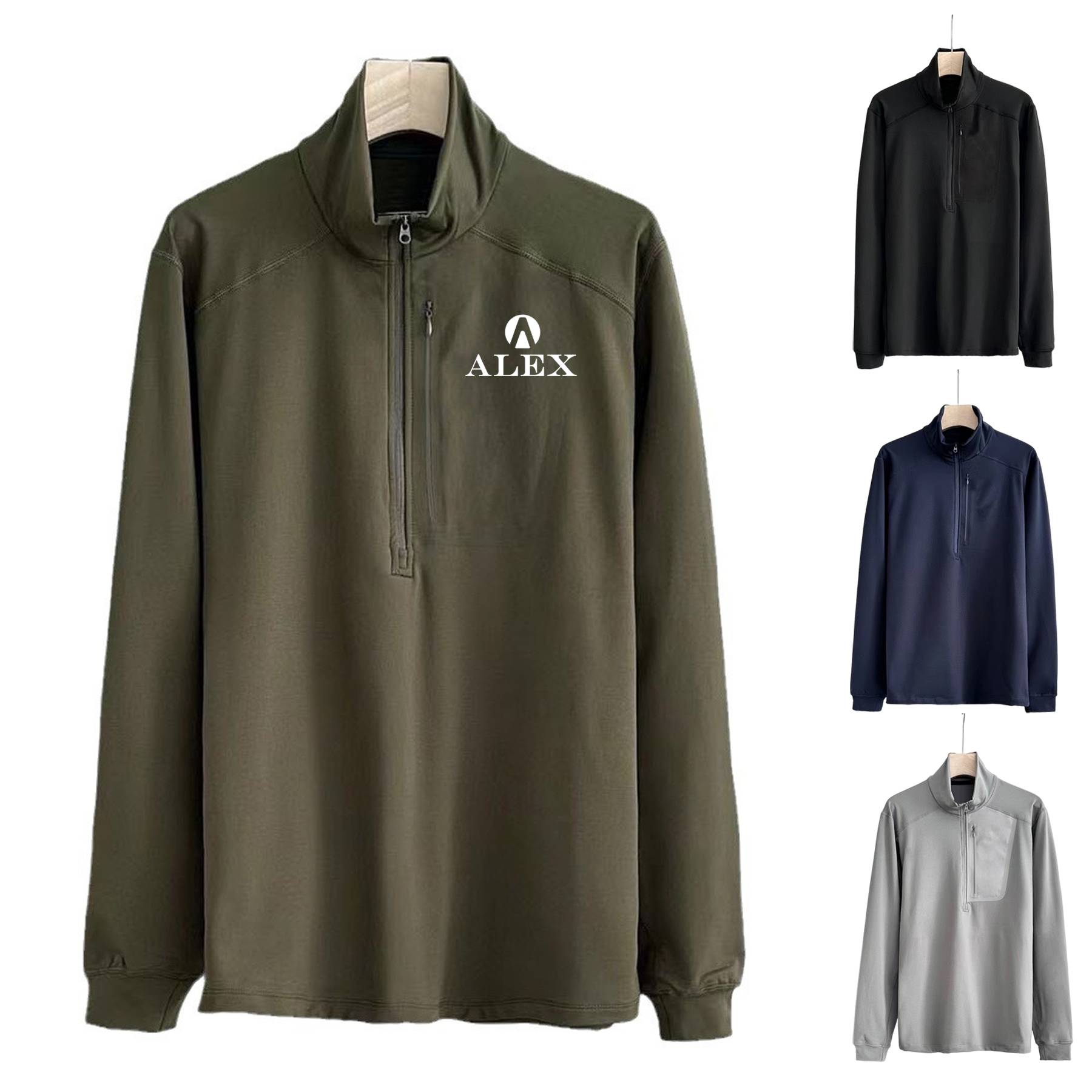 Half Zip Sport matte long sleeved base shirt 2