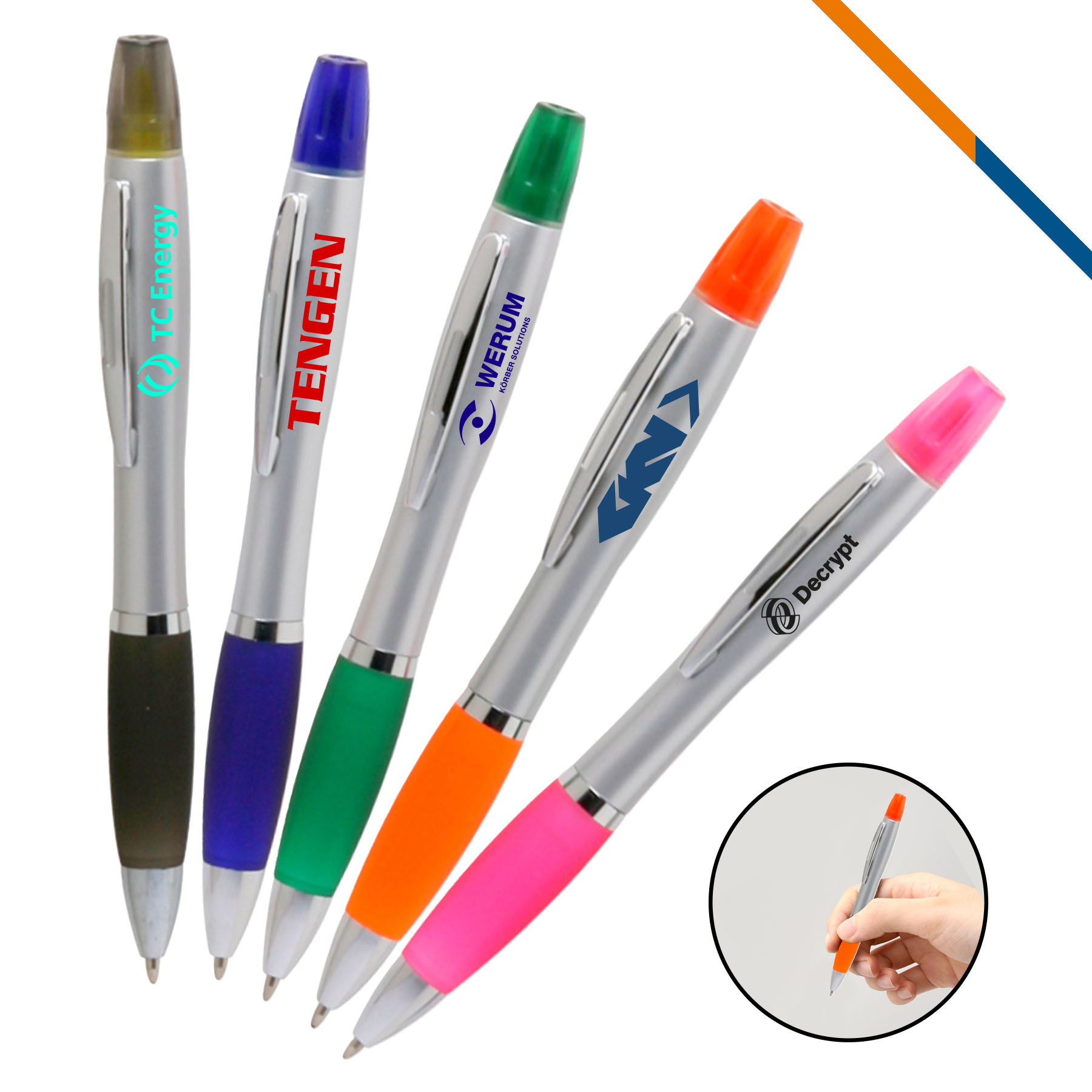 Erinne 2in1 Highlighter Ballpoint Pen 2