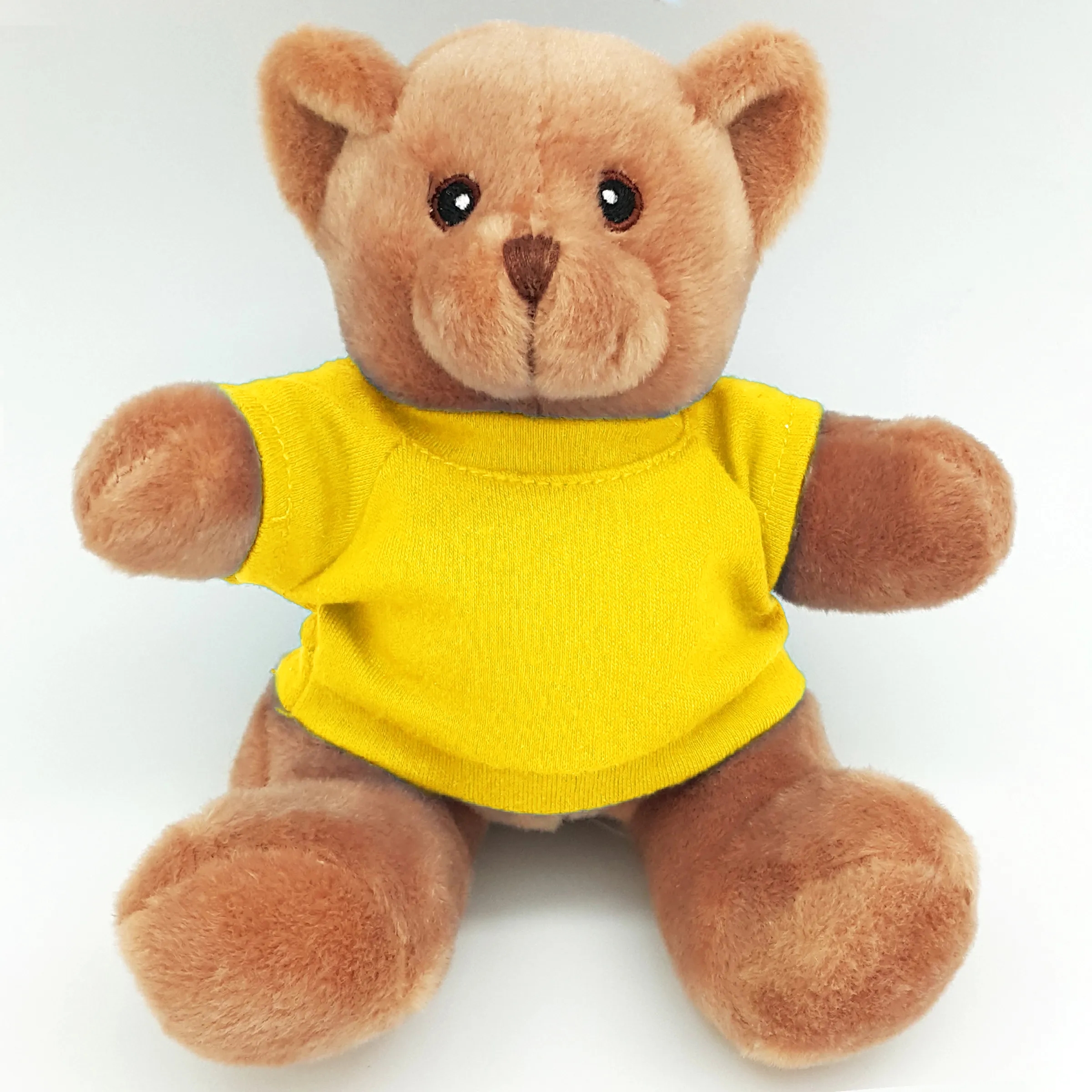 6" Beanie Brown Bear with Embroidered Eyes 27