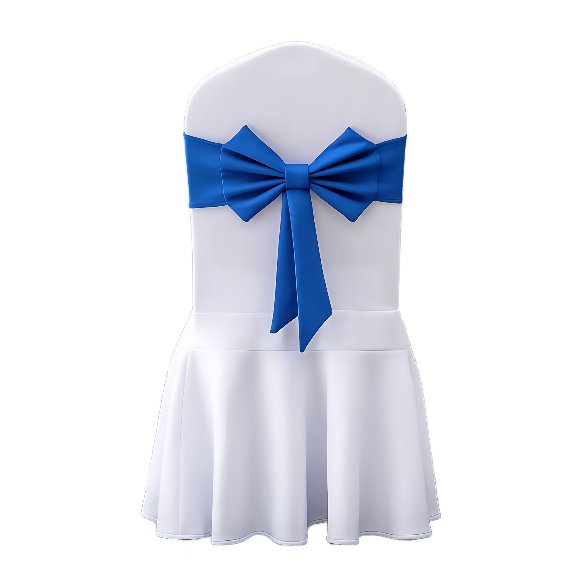 Elastic No-Tie Bow Chair Back Sash for Banquet Wedding Decoration 1