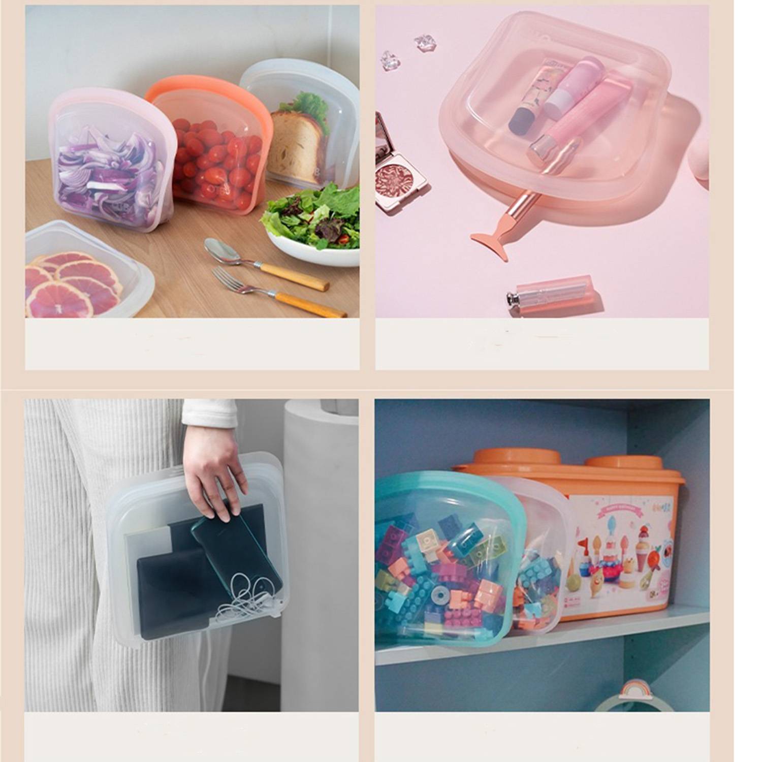 Food Grade Platinum Silicone Bags for Airtight Storage 10