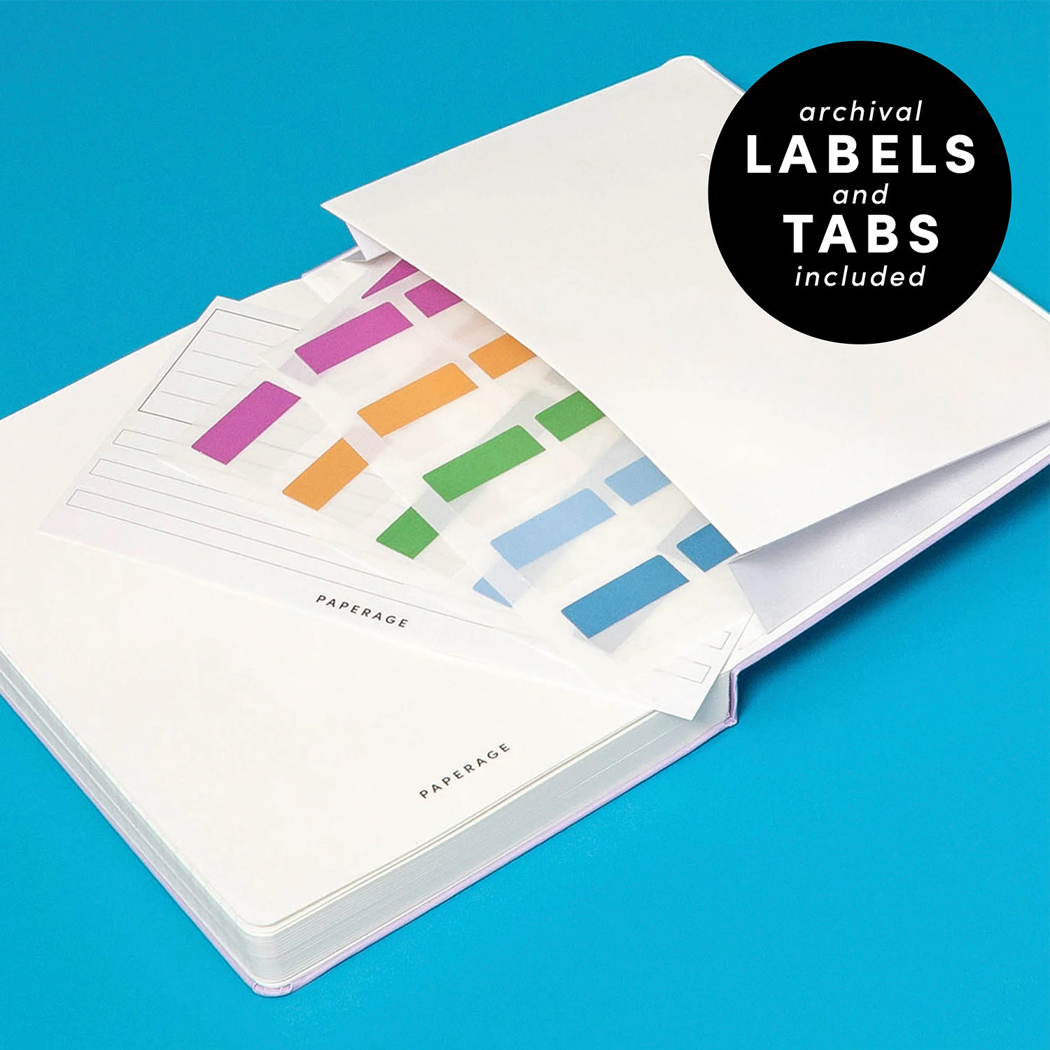 PAPERAGE® Expanded Leather Hard Cover Lined Journal Notebook 252 Numbered Pages 1