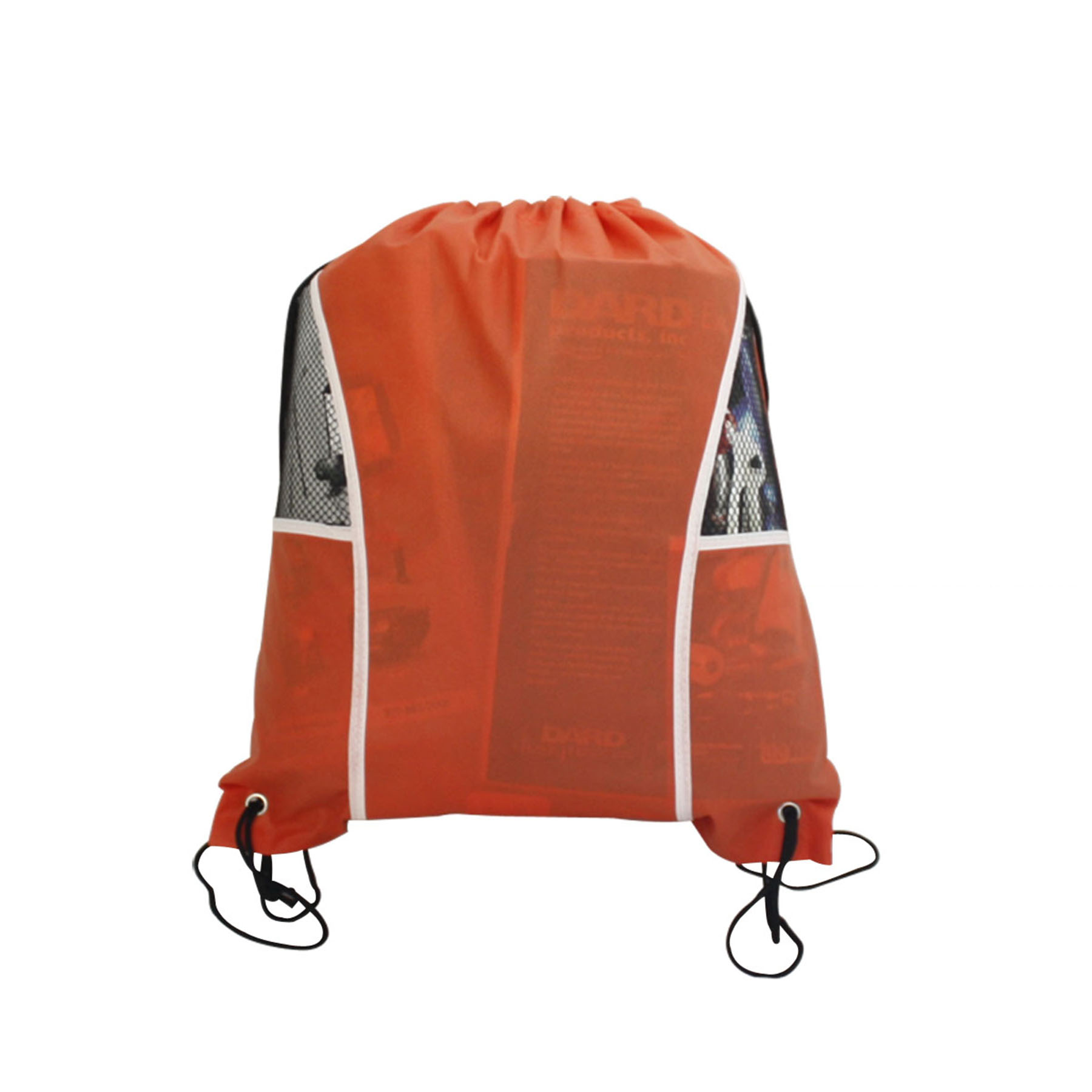 Non Woven Drawstring Backpack with Mesh Panels 5