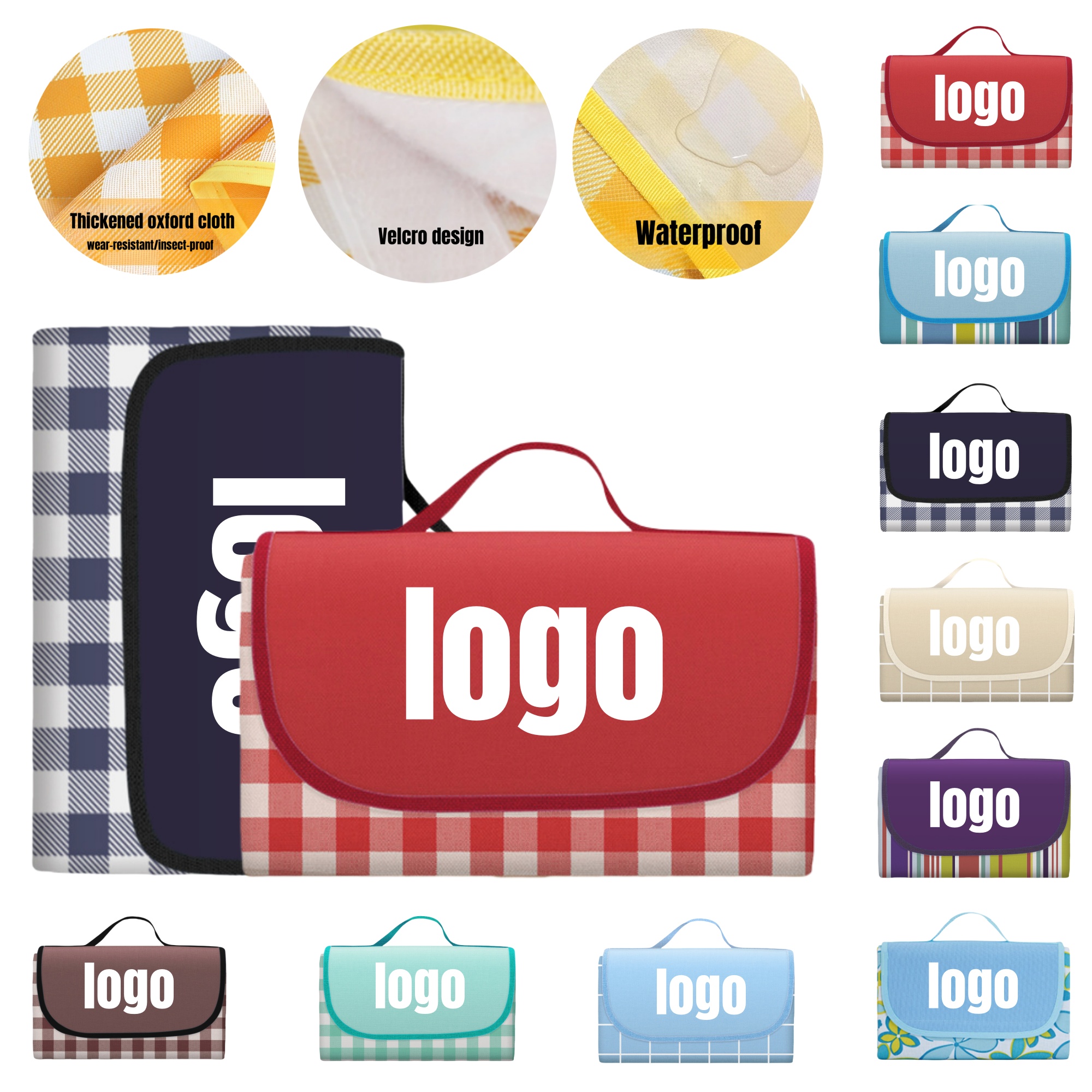 Premium Beach Mat ?C Oxford, Custom Print, Bulk 1