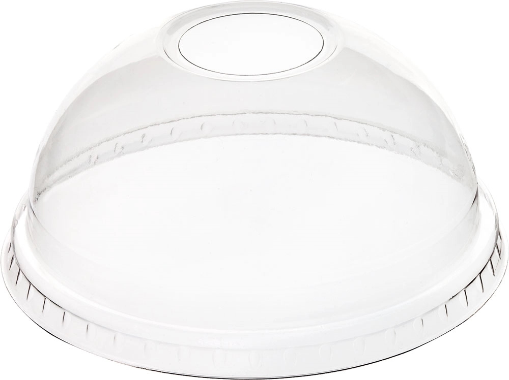 Clear Domed Lid with 1" Hole at Top