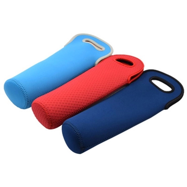 Insulated Neoprene Single Bottle Wine Tote Carrier Bag 5