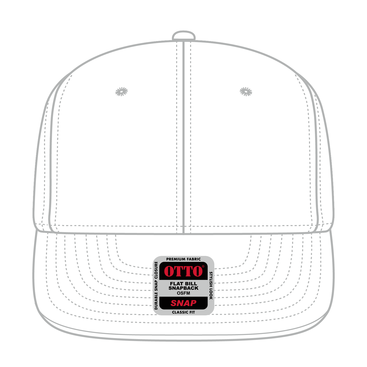OTTO CAP® OTTO SNAP 6 Panel Pro Style Snapback Hat 90