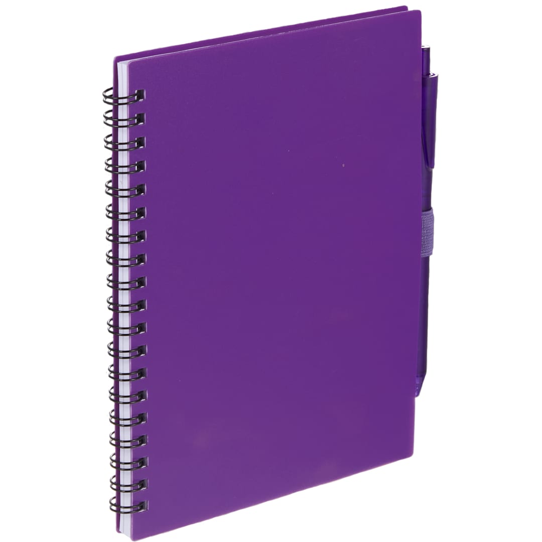 FSC® Recycled 5.5” x 7” Spiral Notebook w/ RPET Pe 43