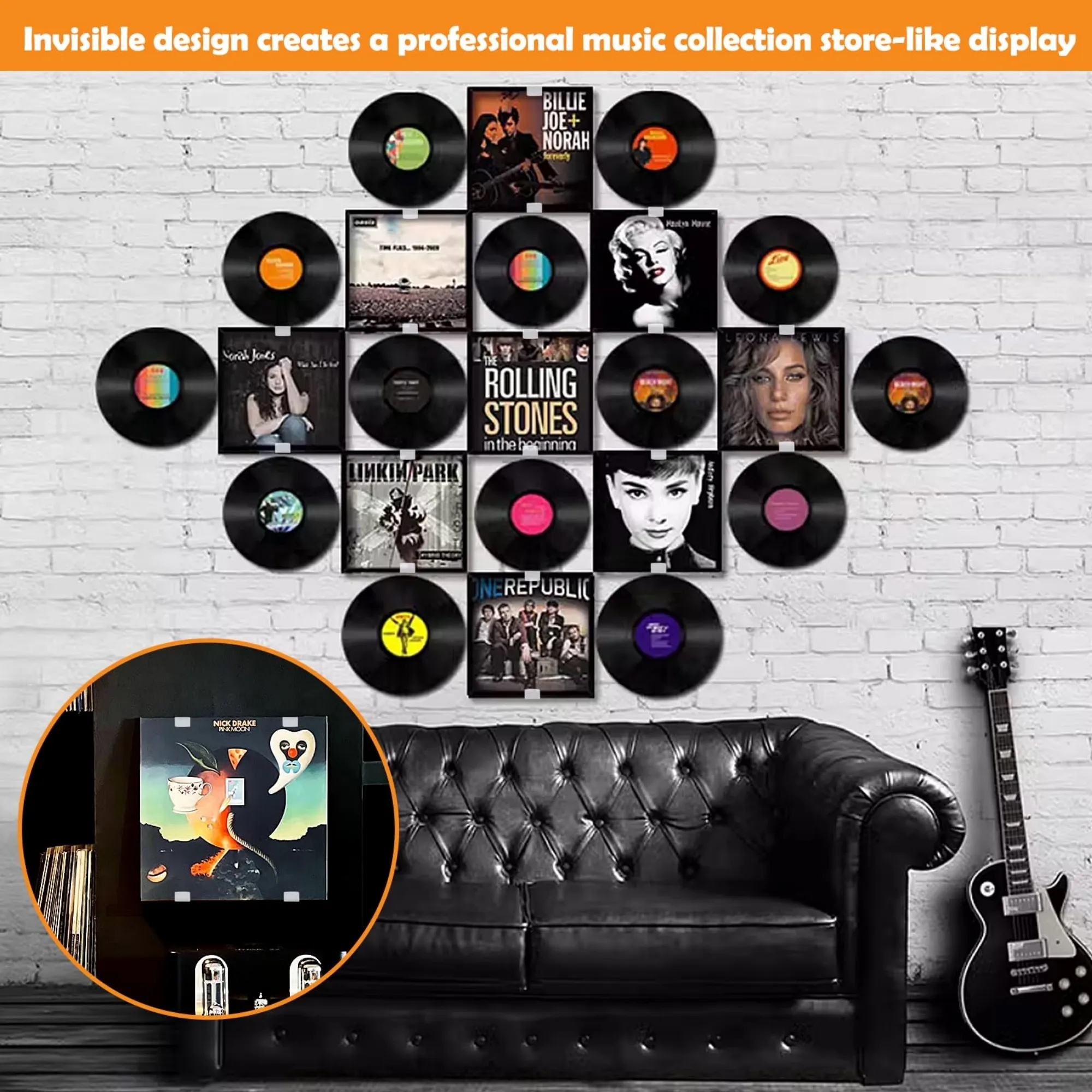 Acrylic Vinyl Record Wall Mount Display Holder 1