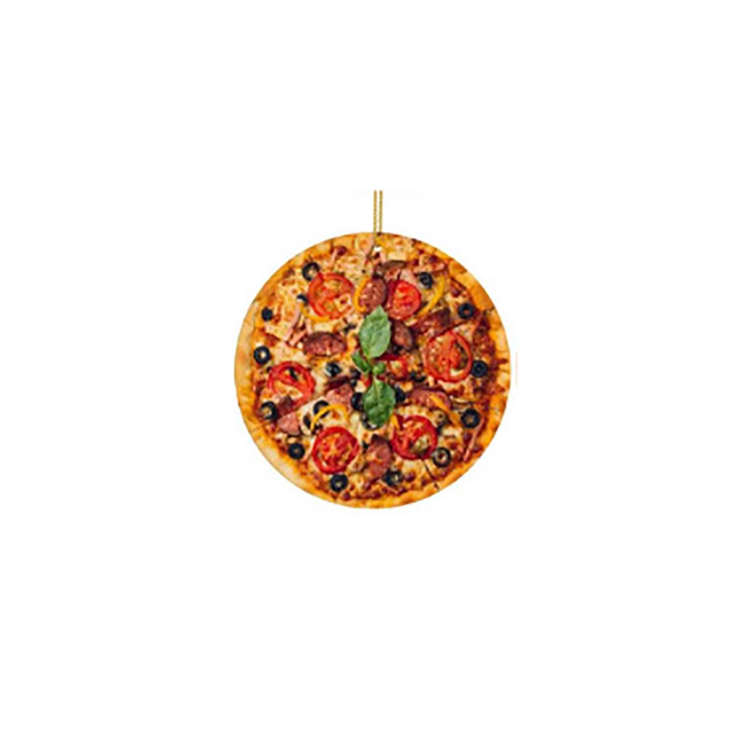 Cute Acrylic Pizza Slice Christmas Ornament for Tree Decor 3