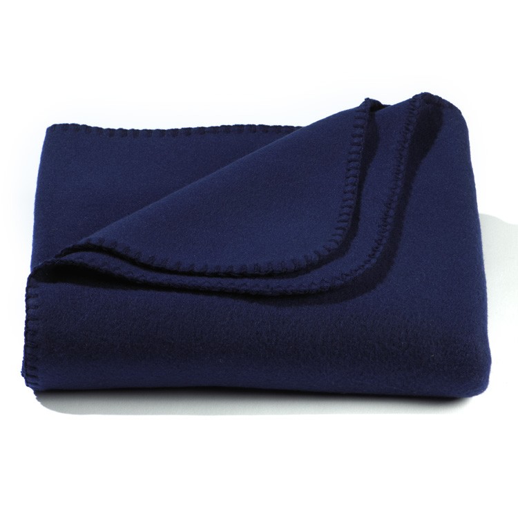 Navy Blue Value Fleece Blanket 2