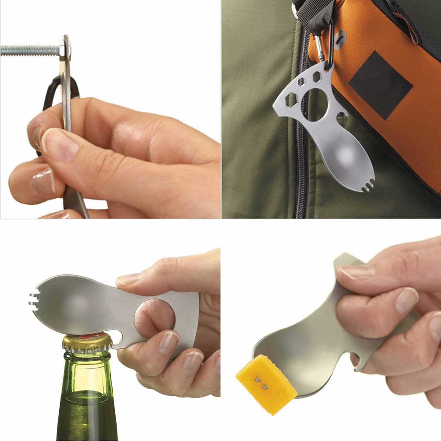Multifunction Outdoor Camping Fork Spoon Opener 4