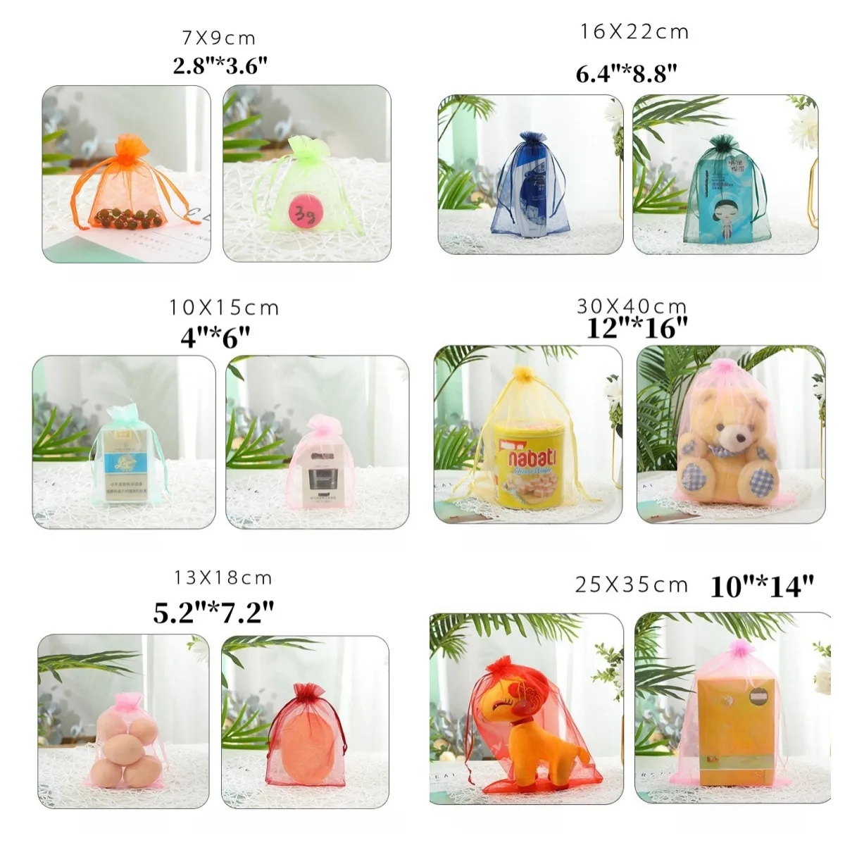 Drawstring Organza Jewelry/Candy/Mesh Gift Bags 1