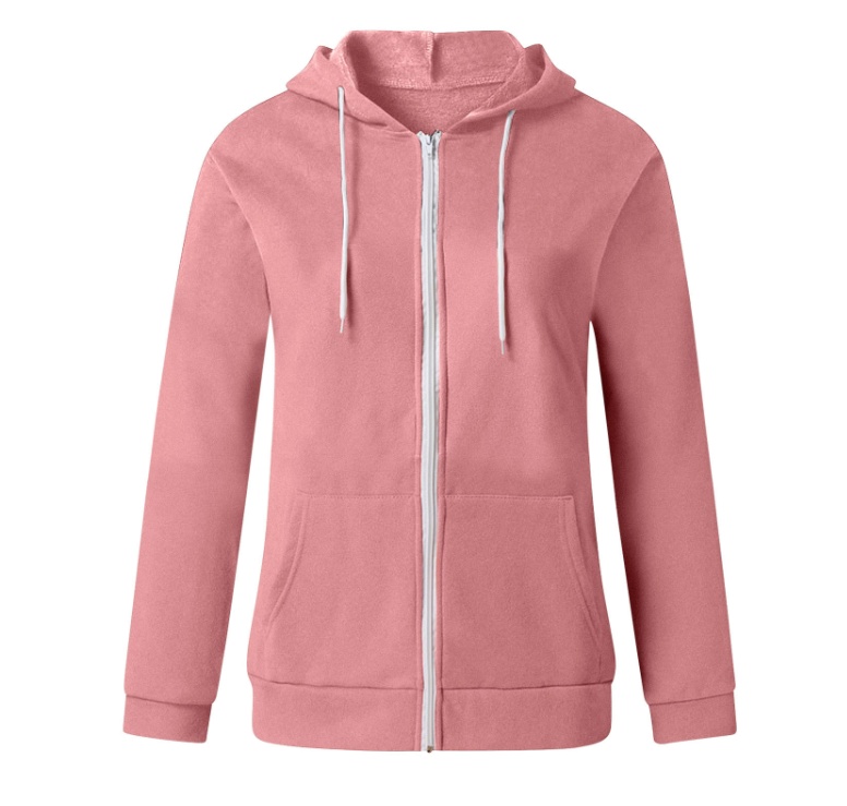 Women'S Color Block Zip Up Hoodie Sweatshirt/Long Sleeve 7