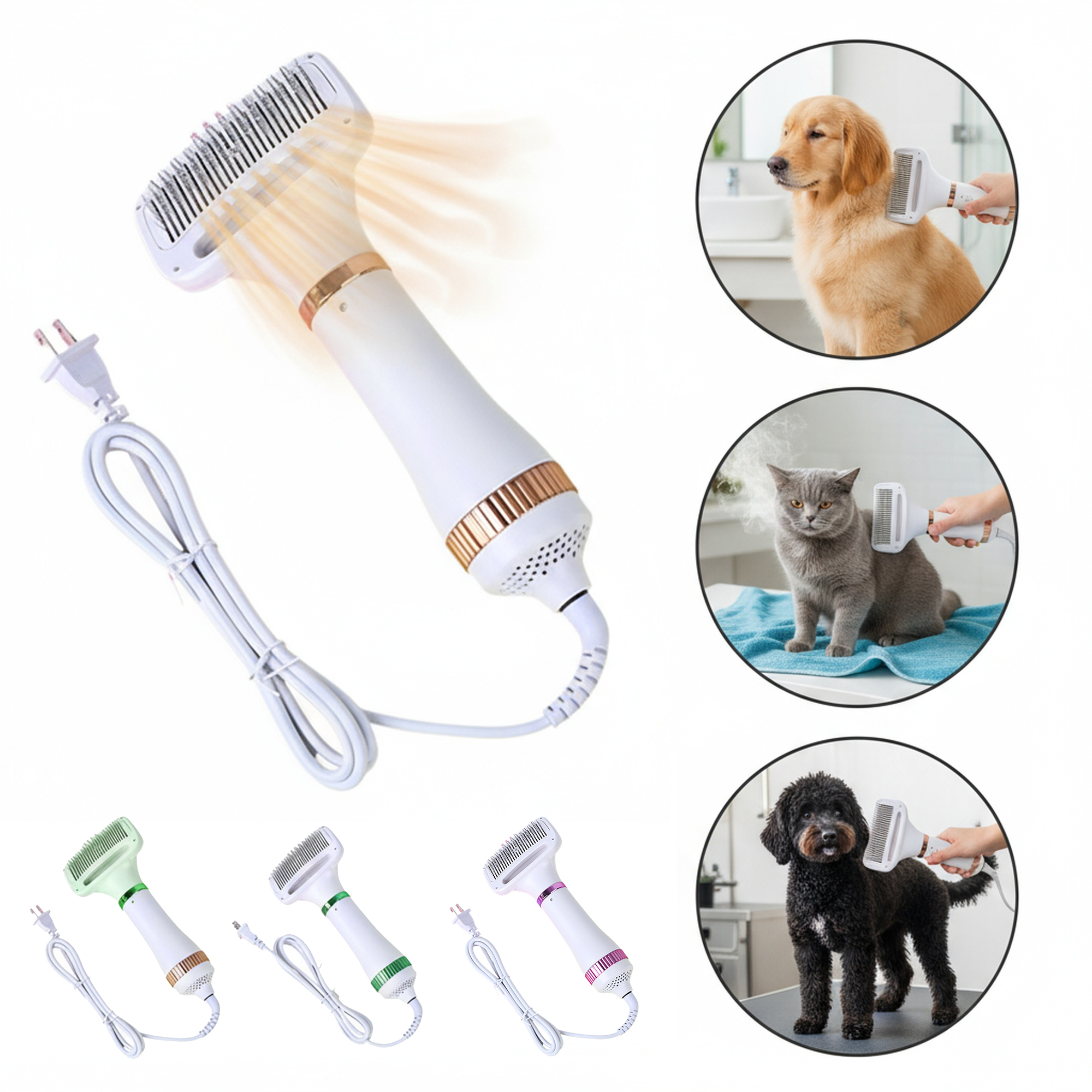 Pet Smart Electric Heated Comb Blow Dryer Grooming Tool 2