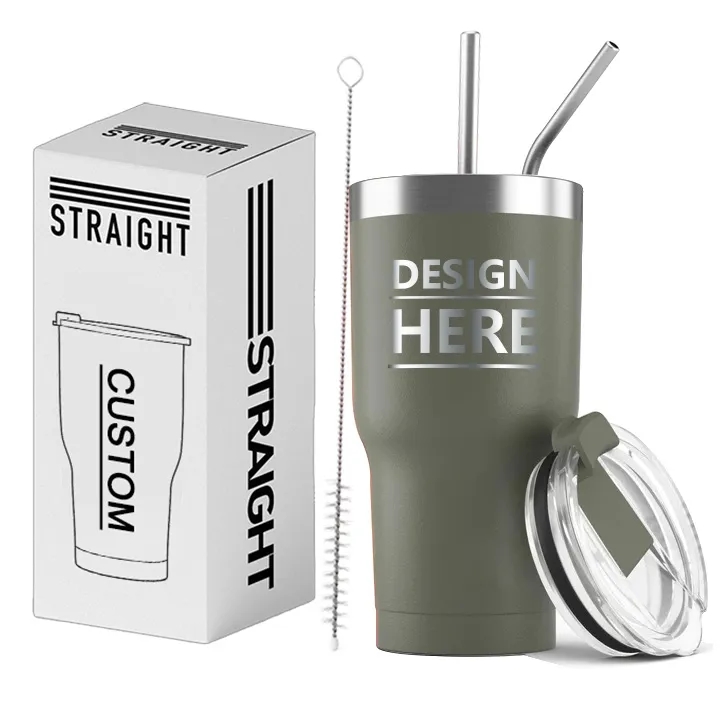 Stainless Steel Insulated Water Bottle with Straws 2