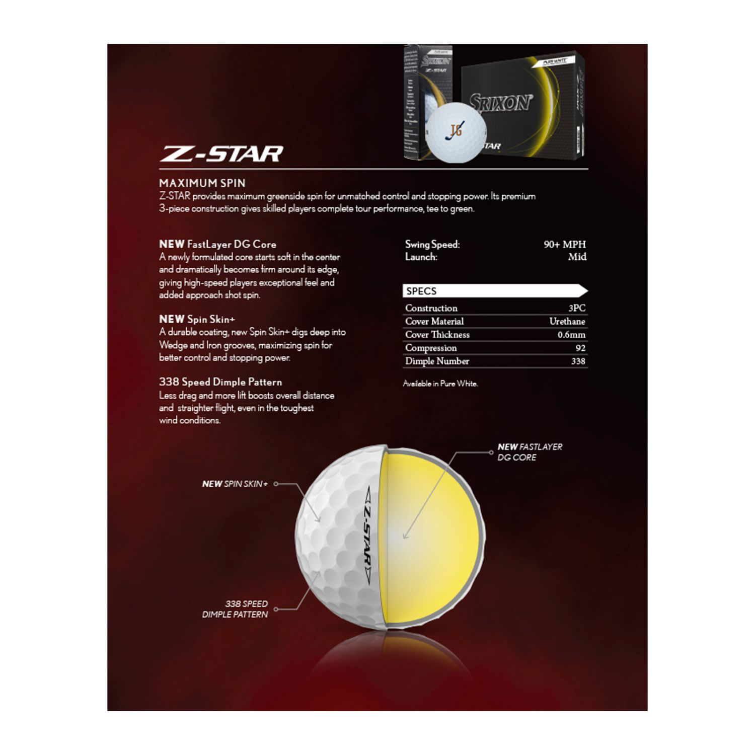 Srixon® 12 Pack Z-STAR Golf Balls 5