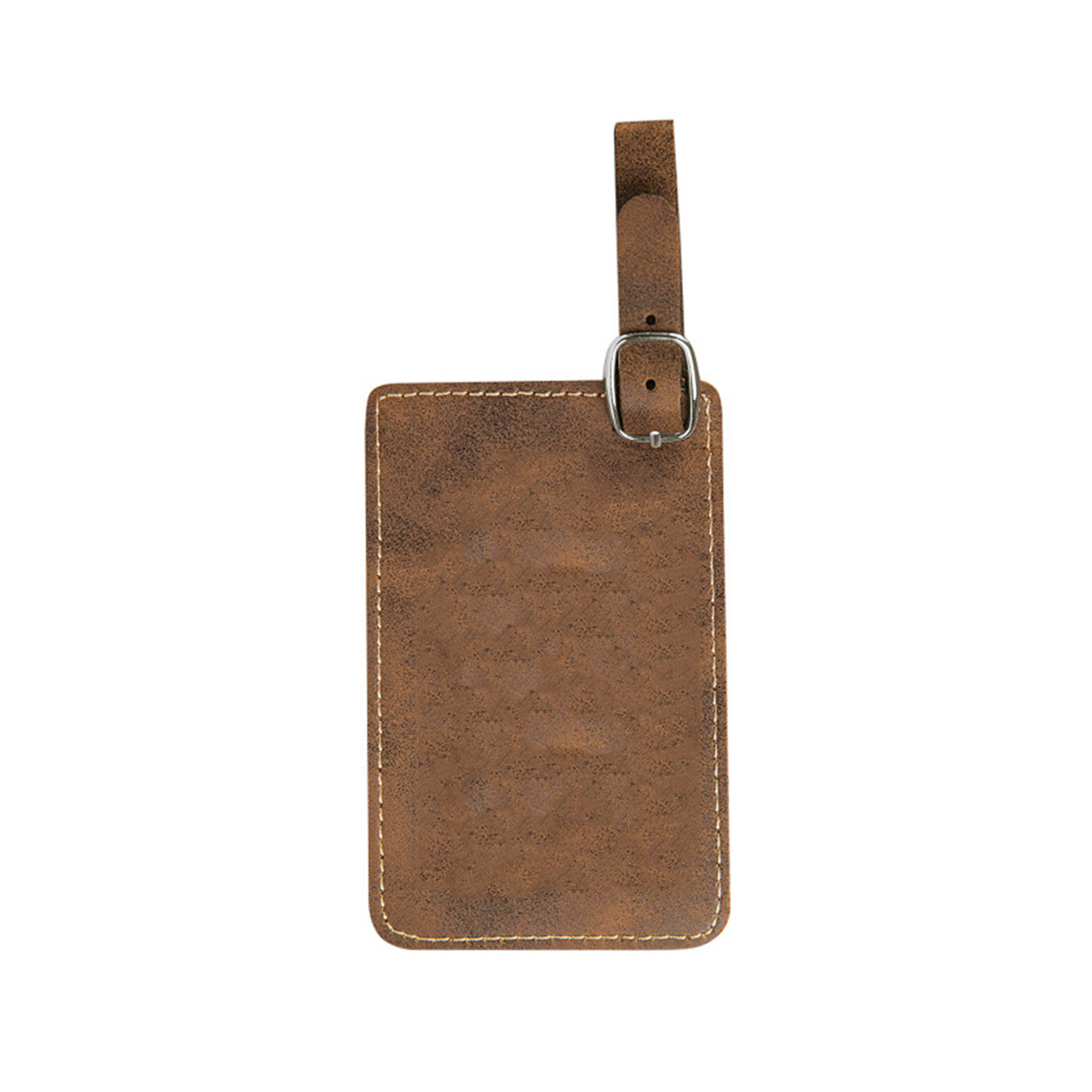 Laser Engraved Vegan Leather Luggage Tags, custom luggage tag with logo imprint 3