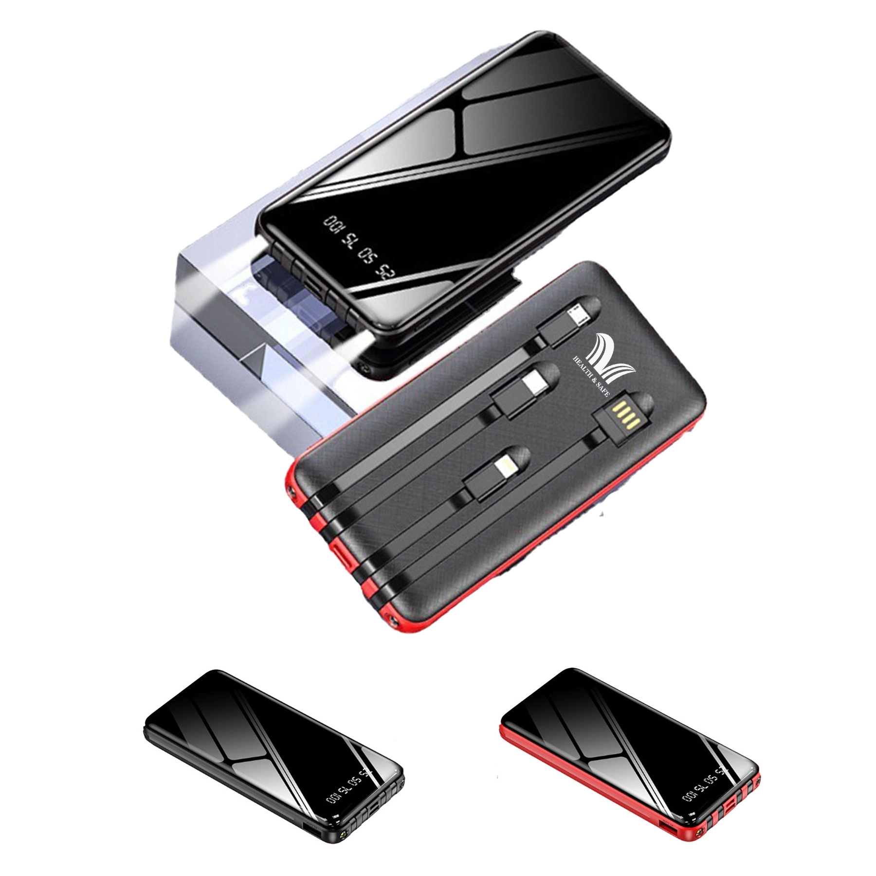 Portable Charger 10,000mAh Power Bank Dual Flashlight 4
